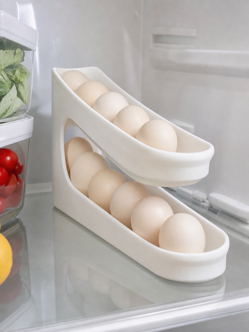 A sleek, minimalist egg holder