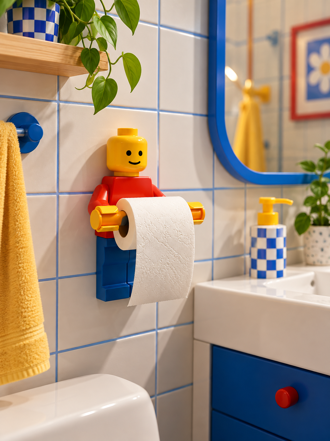 LEGO-Inspired Toilet Paper Holder
