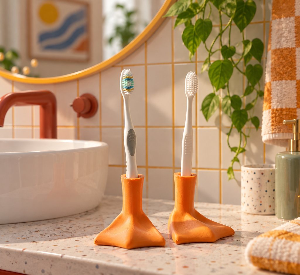 Duck Feet Toothbrush Holder